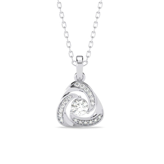 Clara 925 Sterling Silver Bianca Solitaire Pendant Earrings Chain Necklace Jewellery Set | Platinum Plated, Swiss Zirconia | Gift for Women and Girls