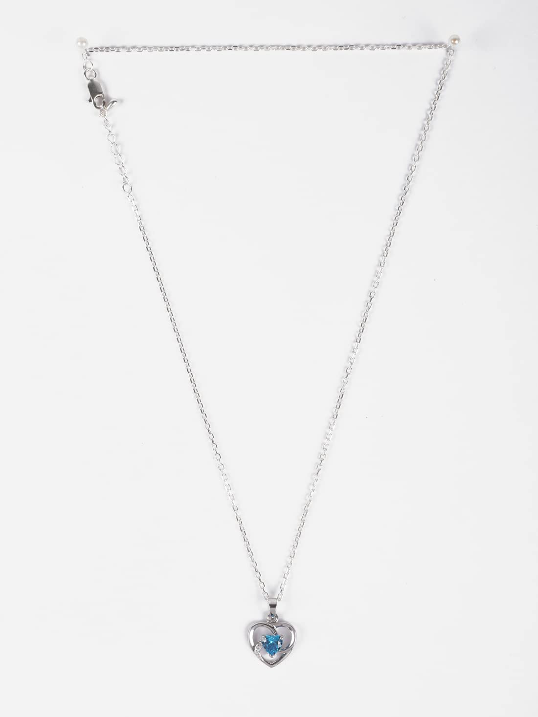 CLARA 925 Sterling Silver Heart Pendant Necklace | with or Without Chain | Gift for Women and Girls