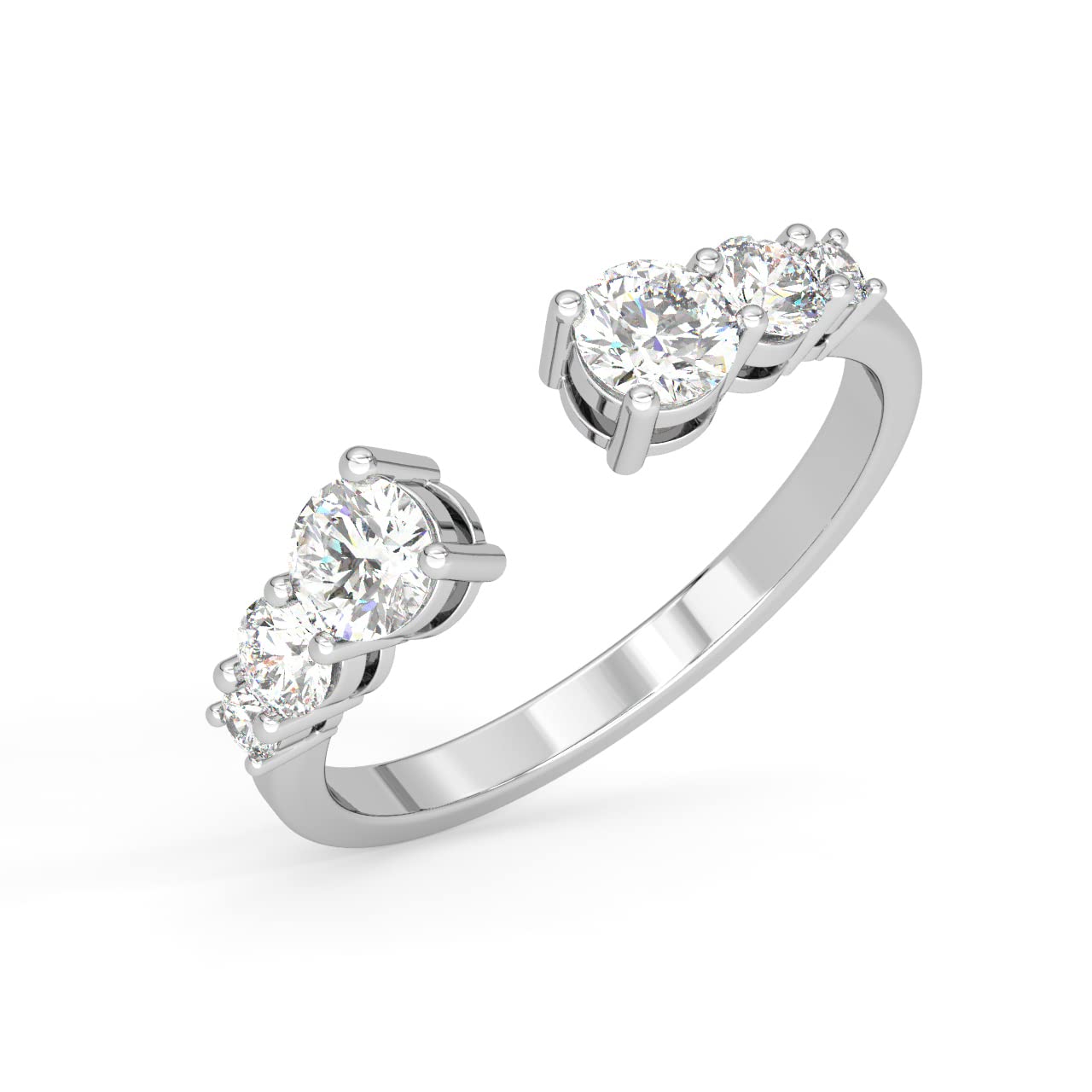 Clara Pure 925 Sterling Silver Minimal Office wear Finger Ring with Adjustable Band | Gift for Women Girls Wife Girlfriend | Multiple Design Options