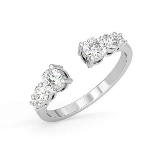 Clara Pure 925 Sterling Silver Minimal Office wear Finger Ring with Adjustable Band | Gift for Women Girls Wife Girlfriend | Multiple Design Options