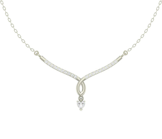 Clara 925 Sterling Silver Mila Pendant Earring Chain Jewellery Set | Platinum Plated, Swiss Zirconia | Gift for Women & Girls