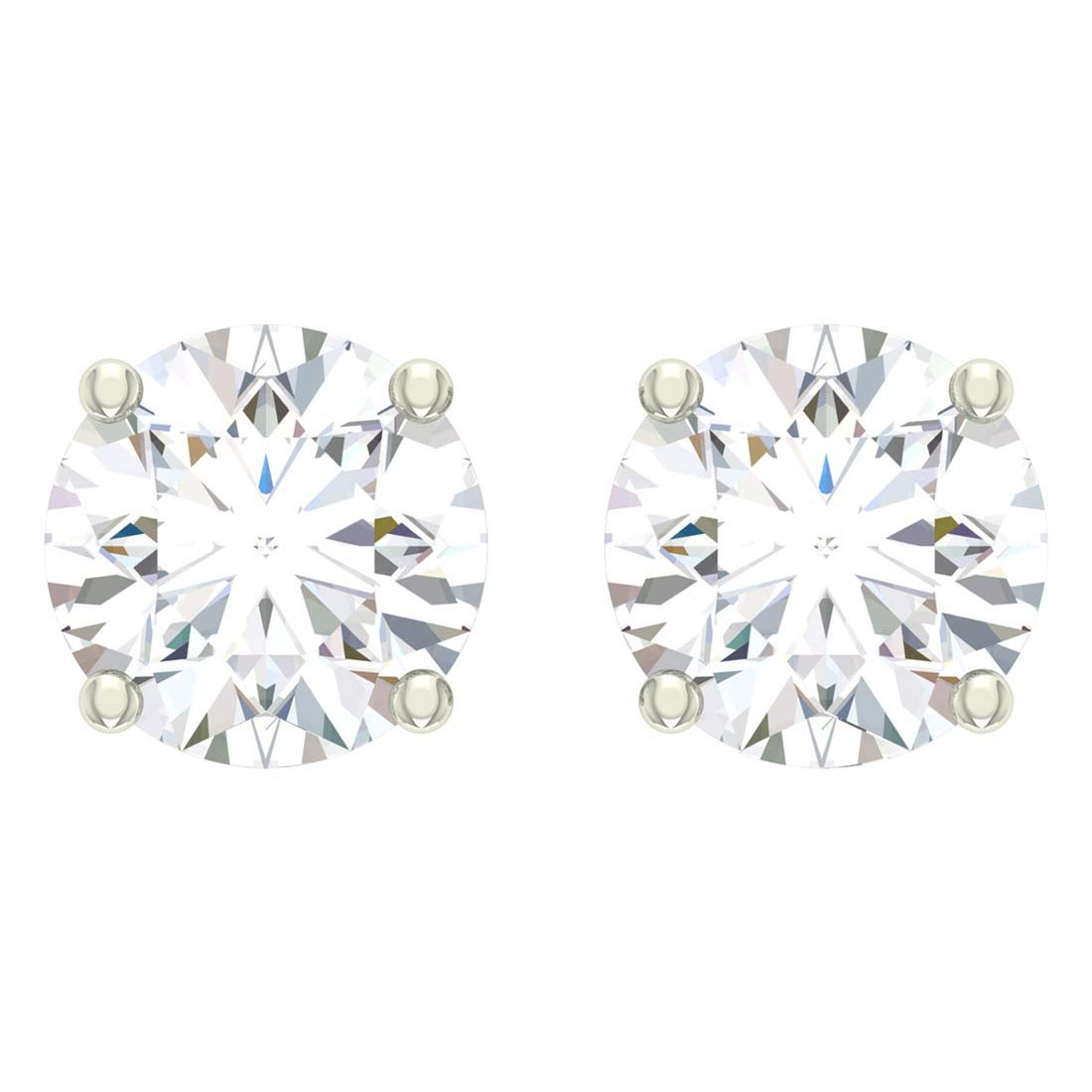 Clara 925 Sterling Silver 5 Stone Pendant Earring Chain Jewellery Set | Platinum Plated, Swiss Zirconia | Gift for Women & Girls