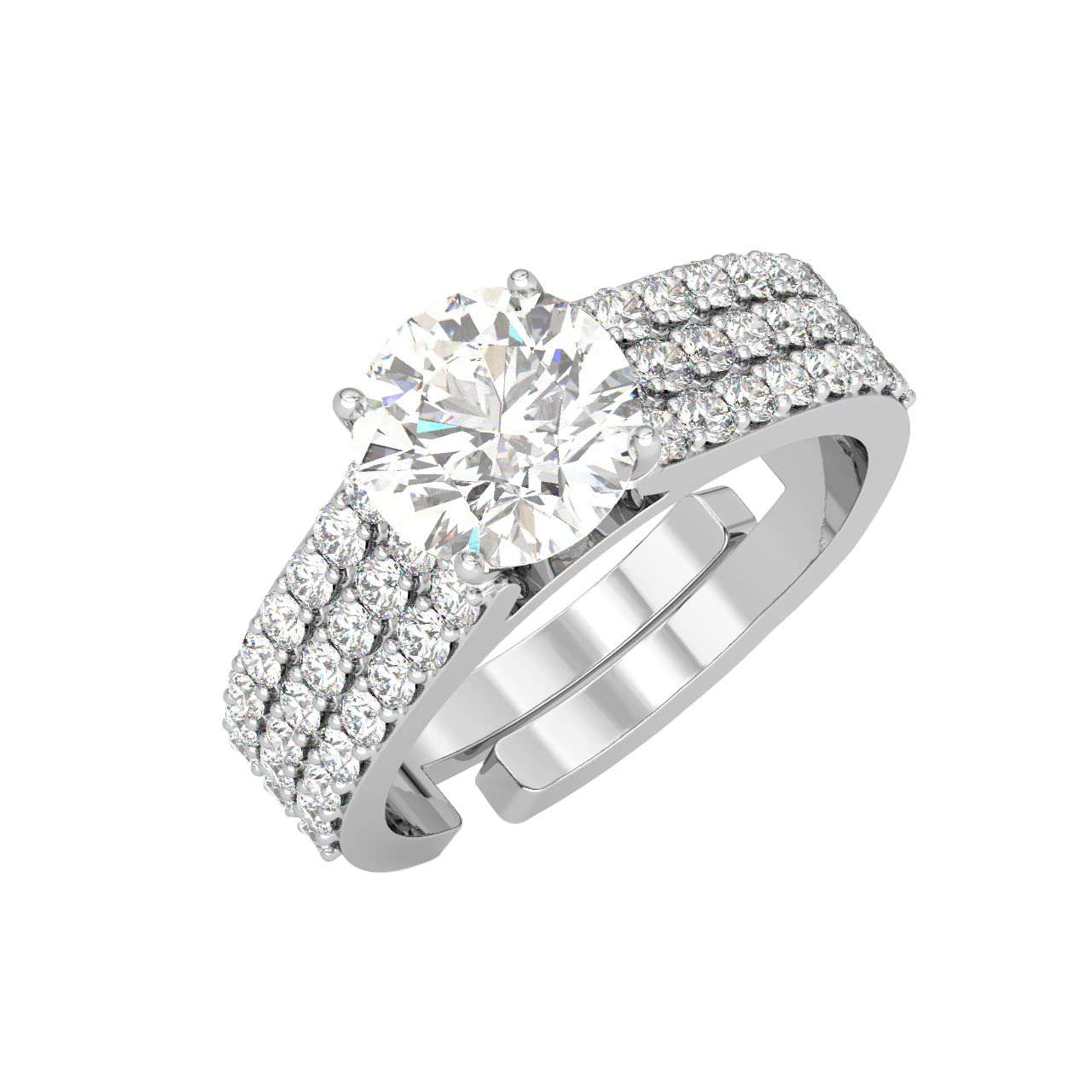 Clara Pure 925 Sterling Silver Solitaire Finger Ring with Adjustable Band | Gift for Women Girls Wife Girlfriend | Multiple Design Options