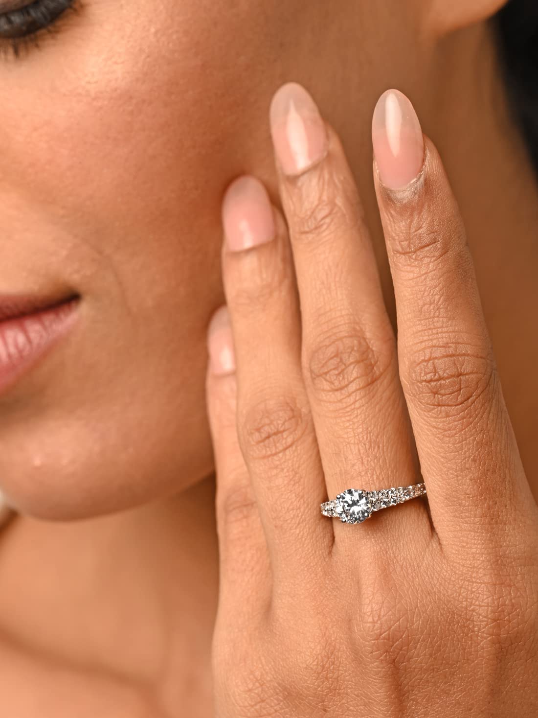 Clara Pure 925 Sterling Silver Solitaire Finger Ring with Adjustable Band | Gift for Women Girls Wife Girlfriend | Multiple Design Options