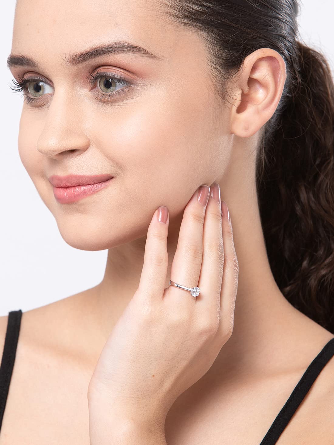 Clara Pure Real 925 Sterling Silver Adjustable Ring Band | Multiple Design Options | Gift for Women and Girls