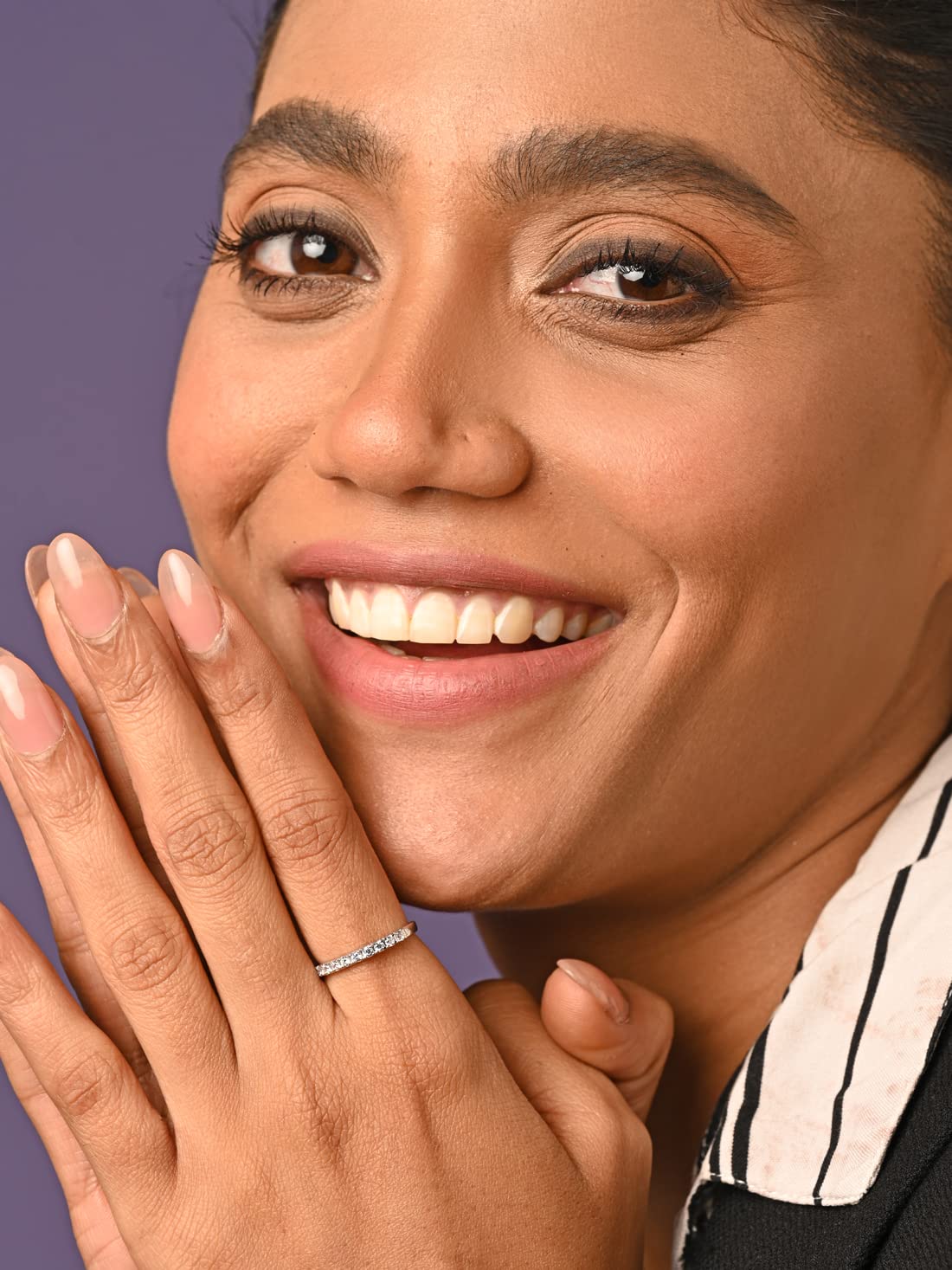 Clara Pure 925 Sterling Silver Minimal Office wear Finger Ring with Adjustable Band | Gift for Women Girls Wife Girlfriend | Multiple Design Options