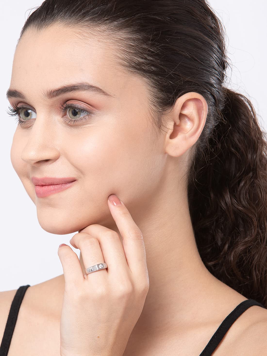 Clara Pure Real 925 Sterling Silver Adjustable Ring Band | Multiple Design Options | Gift for Women and Girls