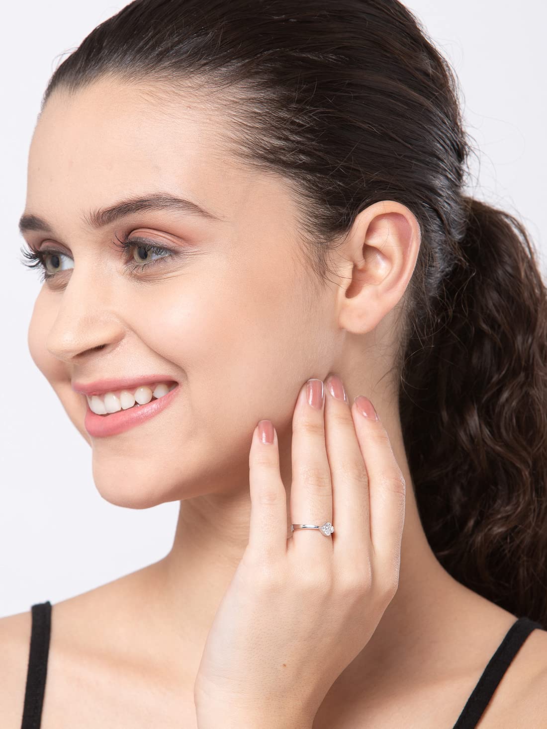 Clara Pure Real 925 Sterling Silver Adjustable Ring Band | Multiple Design Options | Gift for Women and Girls