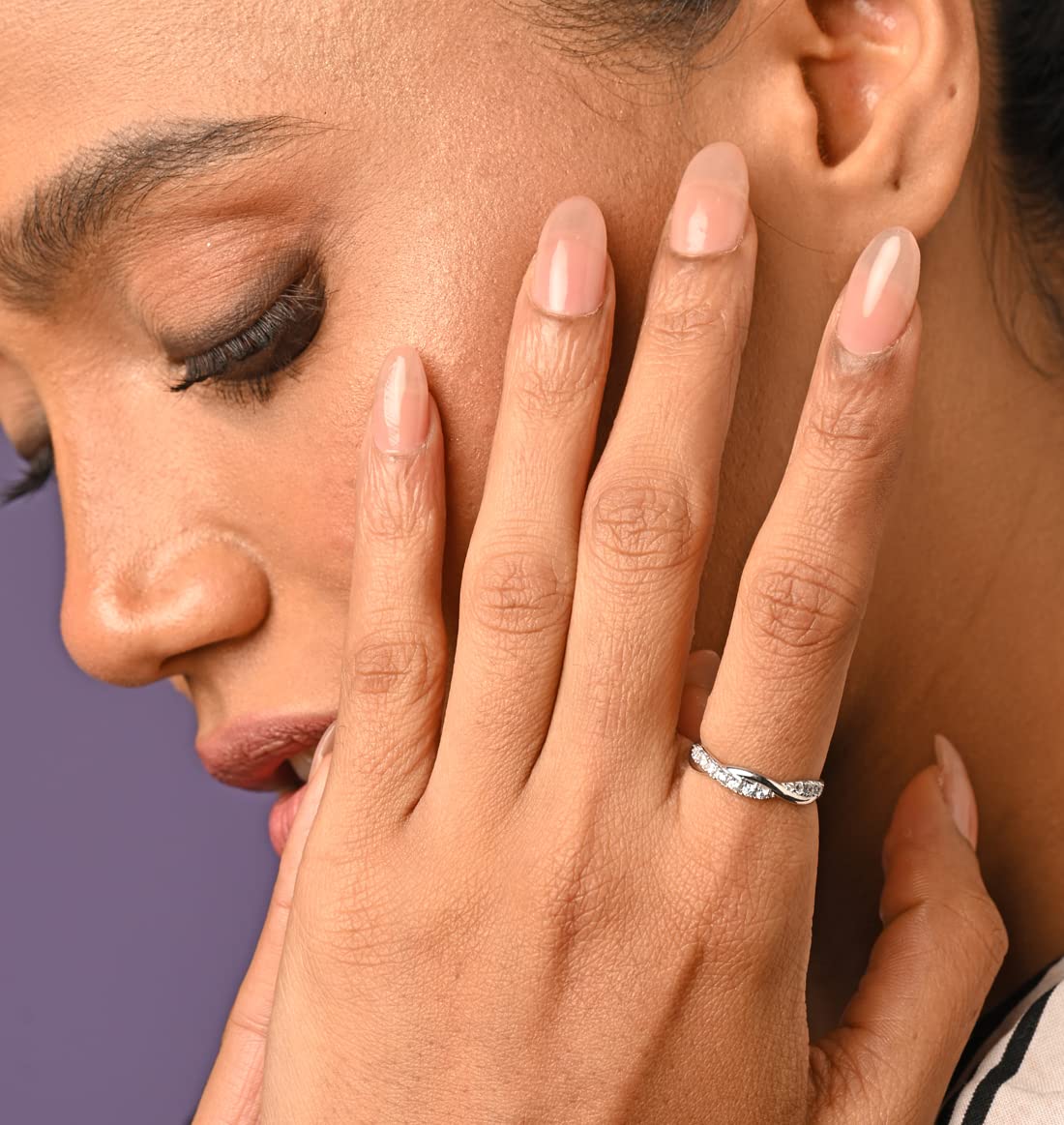 Clara Pure 925 Sterling Silver Minimal Office wear Finger Ring with Adjustable Band | Gift for Women Girls Wife Girlfriend | Multiple Design Options