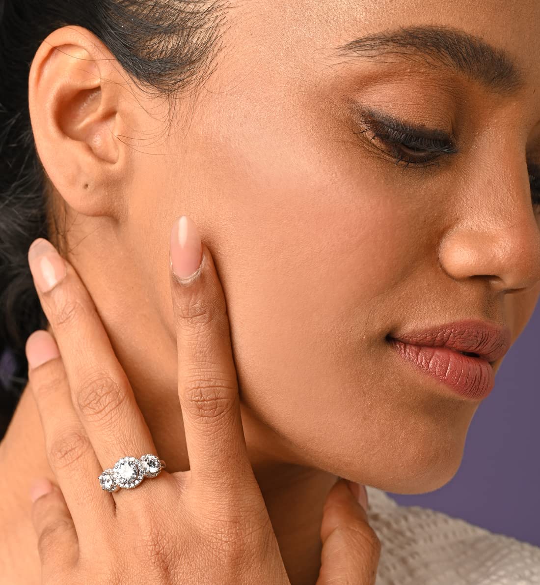 Clara Pure 925 Sterling Silver Solitaire Finger Ring with Adjustable Band | Gift for Women Girls Wife Girlfriend | Multiple Design Options